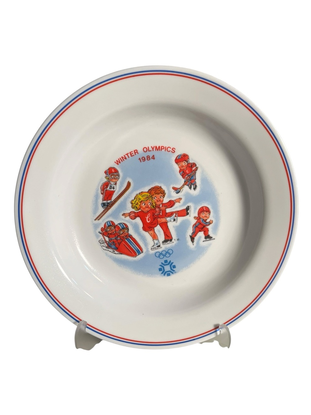 Vintage Campbell’s Soup 1984 Sarajevo Winter Olympics Milk Bowl Corelle Corning